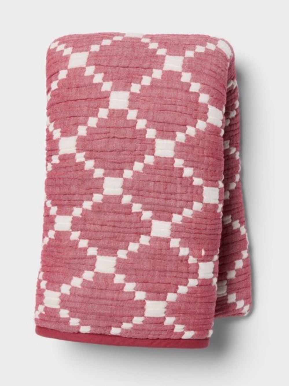 THRESHOLD NWT Matelasse reversible body pillow cover -red/white
